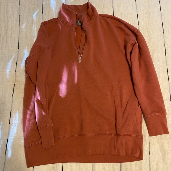 3 quarter zip sweatshirt